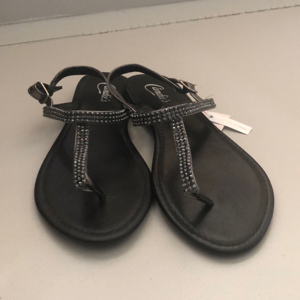 Candies black strap sandals